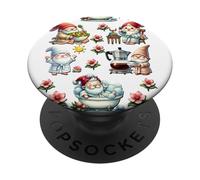 Lazy Gnomes Graphic For Women And Men For Happy Retirement PopSockets PopGrip Adhesivo