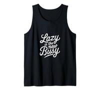 Lazy Is The New Busy Puns de productividad relajada |--- Camiseta sin Mangas