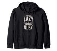 Lazy Is The New Busy Puns de productividad relajada |----- Sudadera con Capucha