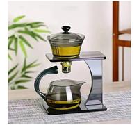 Lazy Kung Fu - Juego de té magnético de vidrio semiautomático, resistente al calor, apto para el hogar y la oficina, juego de té de recepción, perfecto para regalos de vacaciones
