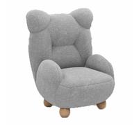 Lazy - Silla de sofá de un solo asiento, diseño de mini oso con puf, reposapiés tapizado para sala de estar, decoración de dormitorio