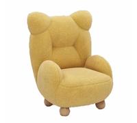 Lazy - Silla de sofá de un solo asiento, diseño de mini oso con puf, reposapiés tapizado para sala de estar, decoración de dormitorio