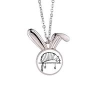 Lazy Stripe Cat Lying Line - Collar con colgante de conejo, joyería de regalo