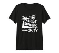 Lazy Summer Days Playa Palmera Tropical Sol Mar Camiseta Premium