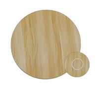 Lazy Susan - Bandeja redonda giratoria de madera para cocina y mesa de comedor, 50 x 120 cm, acabado de nogal claro, perfecta para fiestas y reuniones familiares
