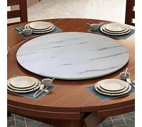 Lazy Susan de madera de 50 a 100 cm, bandeja giratoria silenciosa de 360°, bandeja redonda antideslizante para mesa de comedor, mesa giratoria grande con rodamientos suaves para entretenimiento sin