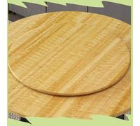 Lazy Susan de madera de 80 cm - Bandeja giratoria de 100 cm para mesa de comedor - Plato redondo de 60 cm - Fácil de compartir alimentos (grano de madera clara de 32 pulgadas)