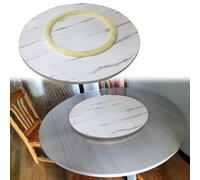 Lazy Susan - Mesa giratoria de 360°, mesa redonda, no requiere montaje, de madera, adecuada para comedor y entretenimiento