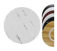 Lazy Susan - Mesa giratoria redonda de 33 pulgadas para mesa de comedor, bandeja giratoria para servir en patrón de mármol blanco, organizador de cocina de madera para el hogar, tamaño de 85 cm