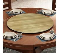 Lazy Susan redonda de madera de 50 a 100 cm, bandeja giratoria silenciosa de 360°, antideslizante, centro de mesa, rodamientos suaves para servir sin esfuerzo y decoración elegante
