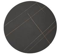 Lazy Susan - Tocadiscos de piedra natural, bandeja grande giratoria de 360° con eje de metal silencioso, plato de servir de losa de roca lisa para encimeras de cocina y entretenimiento (estilo 1,60 cm