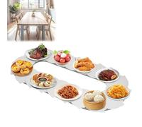 Lazy Susan - Tocadiscos giratorio para alimentos, giratorio manual de 360° para mesas de cocina y comedor, diseño ajustable para un fácil acceso a platos y aperitivos