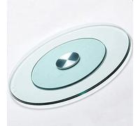 Lazy Susan - Tocadiscos giratorio para mesa de comedor de cocina, plato de vidrio templado, bandeja giratoria transparente, ideal para entretenimiento y servir