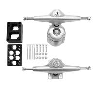 Lazycloud Meraki Land Surfing Eje de monopatín, Eje de Surf para YOW S6 Red Spring Bridge Longboard Skateboard Trucks Adaptador, Juego de Sellos Plateados