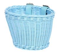 lazyfun Cesta de bicicleta de tela de plástico impermeable Cesta de mimbre desmontable con manillar delantero Bicicletas Niños Cesta para niños