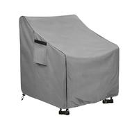 lazyfun Funda protectora transpirable para silla giratoria al aire libre 210D tejido resistente al desgarro base elástica y correa segura fácil de limpiar cubierta transpirable para muebles de