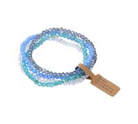 lazyfun Pulsera de cuentas de cristal colección hipoalergénica cadena de mano accesorios de moda conjunto de pulseras para pieles sensibles que cambian de color, talla única, como se describe