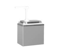 lazyfun Robusto dispensador de salsas de acero inoxidable con mecanismo de presión manual de gran capacidad para cocina, dispensador de jarabe de café