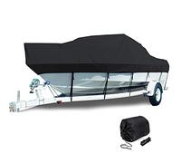 LazySof Funda de Lancha Polvo Almacenamiento Cubierta Barco para Runabout Fish-Ski V-Casco Tri-Casco 210D Impermeable Oxford UV Resistente,Negro,19to21FT: 820x530cm