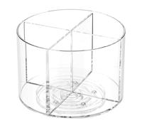 LãzySusan - Organizador de paquetes de bebidas, caja de almacenamiento acrílica giratoria de 360 grados | Plato giratorio para papelería, brochas de maquillaje, organizador de encimera de escritorio