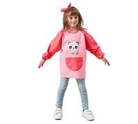 Lazzon Delantal Impermeable Niños Niñas Babero Manga Larga Bebé Artes Artesanales Pintura de Ropa 2-8 Años