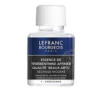 Lefranc Bourgeois Aceite de aguarrás purificado para pinturas al óleo en botella de 75 ml