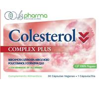 LB PHARMA - Colesterol Complex Plus - Bergamota, Arroz Rojo, Policosanol y Coenzima Q10 - Con Vitaminas B6, B9 y B12 - Apoyo al Metabolismo del Colesterol - 30 Cápsulas