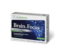 LB PHARMA - Nootrópico Brain & Focus con Bacopa Monnieri, Ginkgo Biloba y Reishi · Memoria, Concentración y Claridad Mental · Energía Mental Natural · 60 Cápsulas Veganas