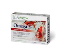LB PHARMA - Omega 3 Alta Potencia 56% EPA + 23% DHA · Corazón y Cerebro · Triglicéridos y Función Cerebral · 1000 mg Aceite de Pescado · 60 Perlas · Sin Reflujo