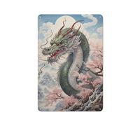 lbbgood Sakura Dragon Chinese Placa Decorativa Impresa Para Rincón De Viaje, Dormitorio U Oficina En Casa, Regalo Para Recuerdos De Vacaciones Y Decoración Viajera, 30x20cm