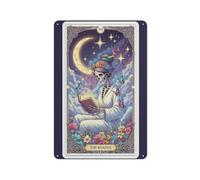 lbbgood The Reader Tarot Card Illustration Placa De Pared Metálica, Estilo De Pared Cuidado, Para Cocina Campestre, Pared De Porche O Lavandería, 30x20cm