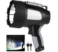 LBE - Foco recargable para exteriores, 90.000 lúmenes, linterna LED con luz mazorca y trípode plegable, 6 modos de luz impermeable de mano para navegación marina al aire última intervensión