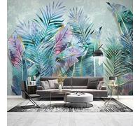 LBHSWWX Papel pintado de hojas tropicales, diseño de palmeras y hojas de plátano, tela de seda (360 x 230 cm)