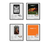 LBingbrother Frank Ocean - Juego de 4 pósteres musicales para decoración de habitación de adolescentes (11 x 14 pulgadas, sin marco)