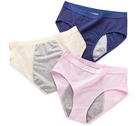 LBJDJYB Braguitas Absorbentes para Mujer para Incontinencia, Lavables Reutilizables Incontinencia Adulta Ropa Interior, Impermeable y Fácil de Limpiar, 3 Paquetes