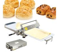 LBJDJYB Laminadora de Masa Manual Plegable, Máquina para Hojaldre Acero Inoxidable, Grosor Ajustable 0-27mm Estiradora de Masa, para Croissants Pizza Hojaldre Pasta Fresca Panadería Repostería Uso