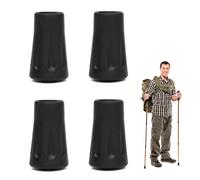 LBJFYHJN 4 piezas de amortiguadores de goma para bastón de caminata punta para bastones de senderismo con tapones de goma antideslizantes para cualquier terreno