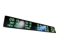 LBMED Reloj Digital con Múltiples Zonas Horarias, Reloj con 5 Ciudades Y Zonas Horarias Mundiales, Visualización Automática Fecha, Edición del Nombre Y Hora Ciudad, Carcasa Totalmente Aluminio