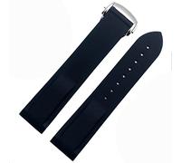 LBRTMED Bandas de reloj de silicona de goma de goma de extremo curvo de SHZZHS para banda de reloj de marca Omega 300 Strap 20 mm de 22 mm