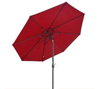 LBRTMED Parasols de jardín Grandes Parasol de Patio de jardín de 9 pies, alguas de Mesa al Aire Libre inclinadas con manivel