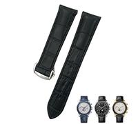 LBRTMED RWCCCRW Band de reloj de cuero de cuero curvado de 20 mm Fit para Omega 300 AT150 SXWatch Watch Strap