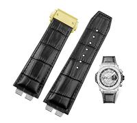 LBRTMED Vyslz Cocodile Crocodile Grain Genuine Leather Watch Band para Ubom Big Bang 411 Release rápido Reloj Strap 27-19 mm