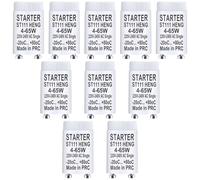 LbsAMP 10 Piezas Starter ST111 4-65W 220-240V Arrancadores de Tubo Fluorescente Starter Neon Starter Cebador Fluorescente para Lámparas Luz Fluorescente Conmutación Individual de Tubos Fluorescentes
