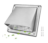 LbsAMP 100mm Rectangular Rejilla de Ventilación Acero Inoxidable Rejilla Ventilación válvula antirretorno con Evite que insectos y pájaros entren en las rejillas Difusores y Respiraderos