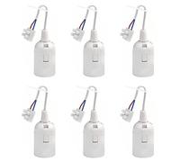 LbsAMP 6 Piezas Casquillos para Bombillas E27 Adaptador de Bombillas 4A 250V Portalámparas E27 Base de Bombilla de Plástico para Cocinas de Oficinas Habitación Iluminación (Max. 60W) - Blanco