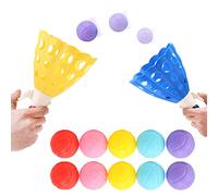 Lbsel Niños Deportes de Interior al Aire Libre Divertido Juego de Fiesta Juguete con 2 cestas de Lanzamiento y 10 Pelotas, Regalos de cumpleaños para 5 6 7 8 9 10 11 12 años niños niñas