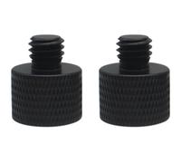 LBTODH 2 adaptadores de soporte de micrófono negro, adaptador de soporte de micrófono 5/8 hembra a 3/8 macho adaptador de rosca para trípode de micrófono o trípode de cámara