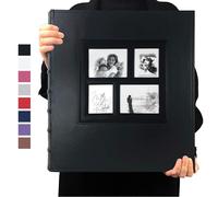 lbum de fotos RECUTMS 4x6, 600 fotos, p ginas negras, gran capacidad, tapa de cuero, lbumes de fotos familiares, capacidad para 600 fotos horiz