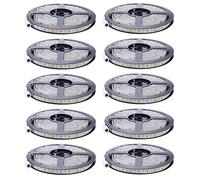 Lbvzxkad 10X Flexible 5M DC 12V 36W SMD 2835 x 300 Leds IP20 CÁLido (3000K) Luces de Banda de Tira LED