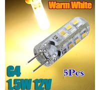 Lbvzxkad 5X G4 1.5W LED SUSTITUIR Bombilla halogena 12V SMD LED Lamparas Bulbo
